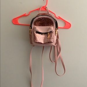 Small pink backpack